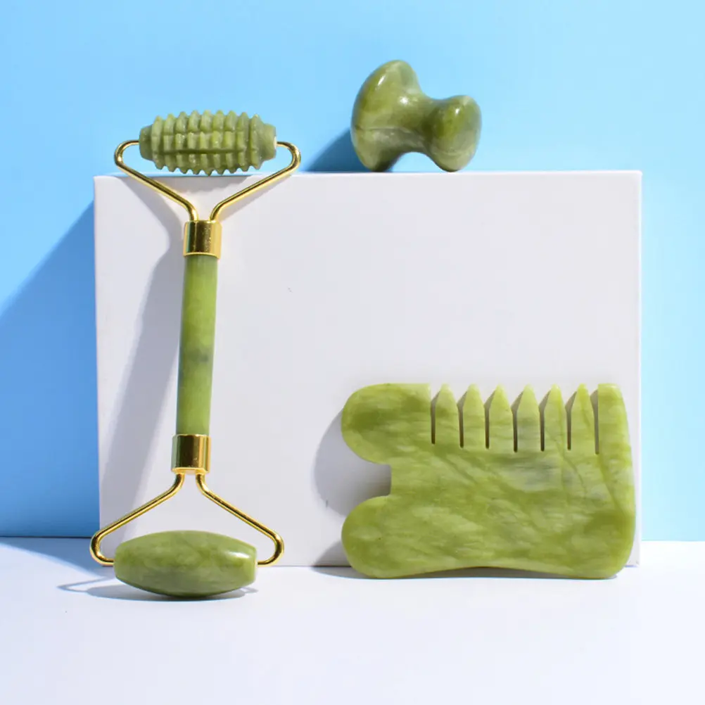 

1Set Jade Comb Mushroom Stone Beauty Instrument Facial Body Massager Spa Tool Smooth Skin Massager Relax