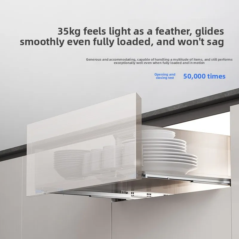 Three Section Concealed Soft Close Drawer Slides Cold Rolled Steel Full Extension Bottom Mount Rails Cabinets Cupboards Display