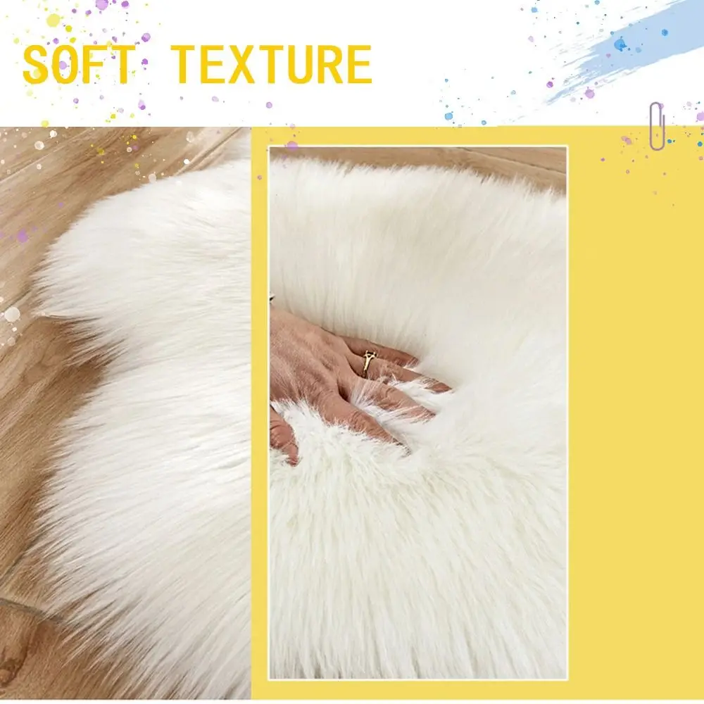 Soft Long Hair Carpet Fluffy Decorative Carpets Hairy Fur Rugs Imitation Wool Pad Home