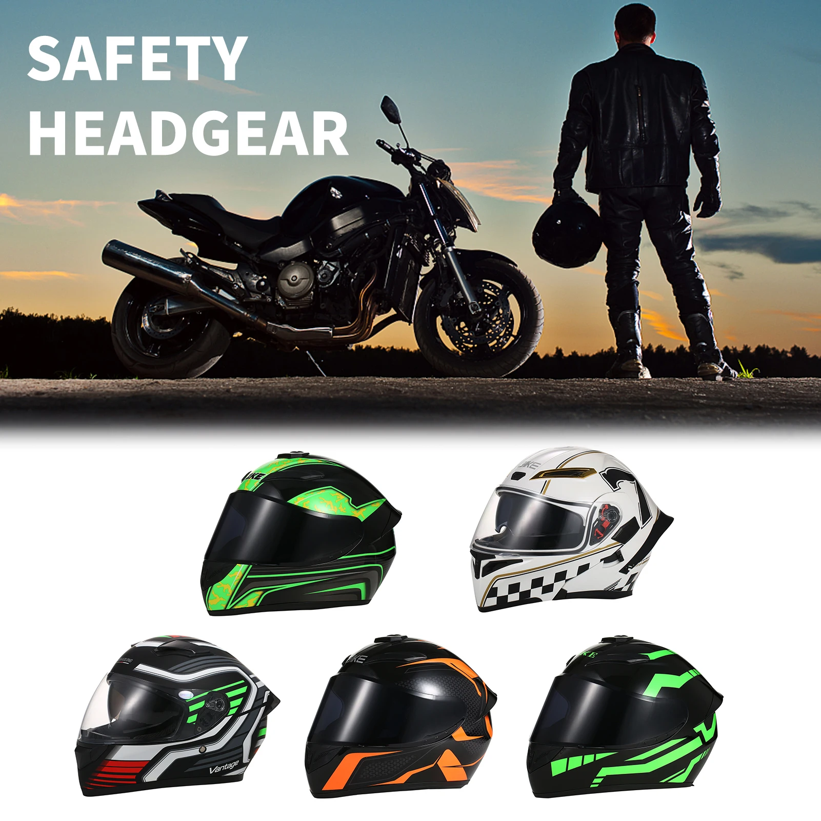 2023 Men Motorcycle half Helmets Safety Modular Flip Motorcycle Cross-Country Helmet Voyage Racing Dual Lens Helmet