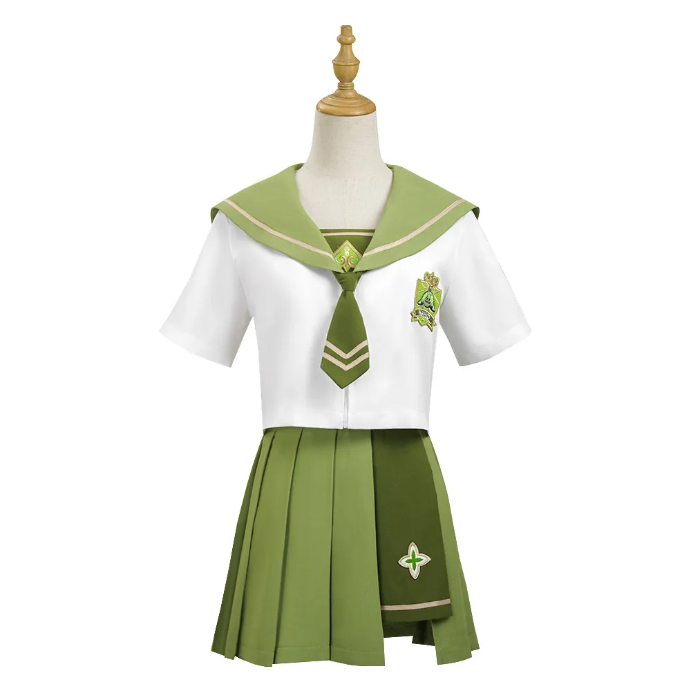 Naxida uniforme de marinero hierba Dios Coswear estudiante femenina Primavera/Verano vestido diario JK uniforme dulce conjunto japonés de manga corta