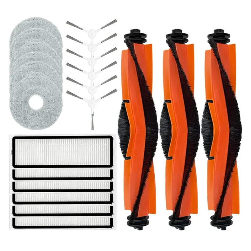 

Запасные части A55X-Fit для Dreame Bot L10 Prime/L10 Pro/L10s Pro: основная щетка, боковая щетка, HEPA-фильтр и салфетка для уборки.