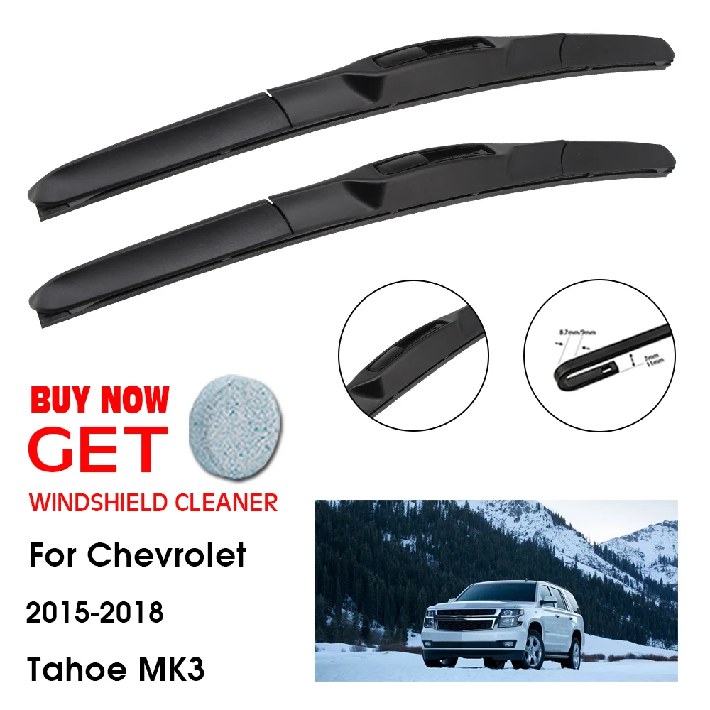 

Car Wiper For Chevrolet Tahoe MK3 22"+22" 2015-2018 Front Window Washer Windscreen Windshield Wipers Blades Accessories