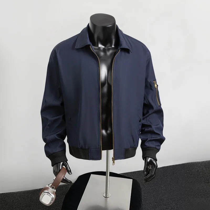 

Extra Small Flight Jaet with Stand Collar for Men Polyester Fiber Long Sve Stand Fit Autumn Wear Chinese Production