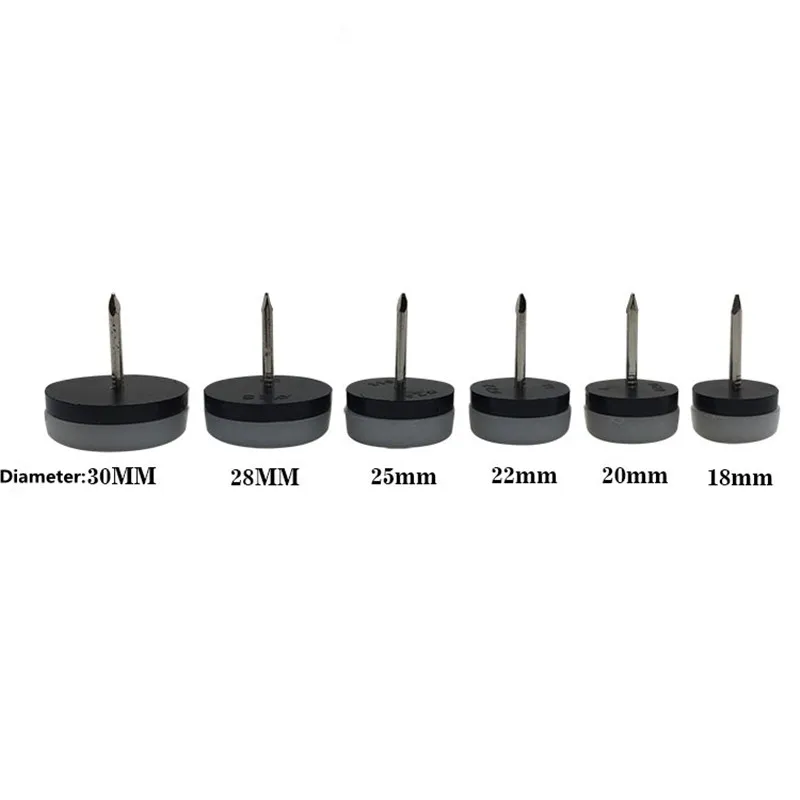 20 PCS Chair Table Furniture Leg Bottom Feet Glides Skid Tile plastic Pad Floor Nail Wood Floor Protector Noise Killer Nail