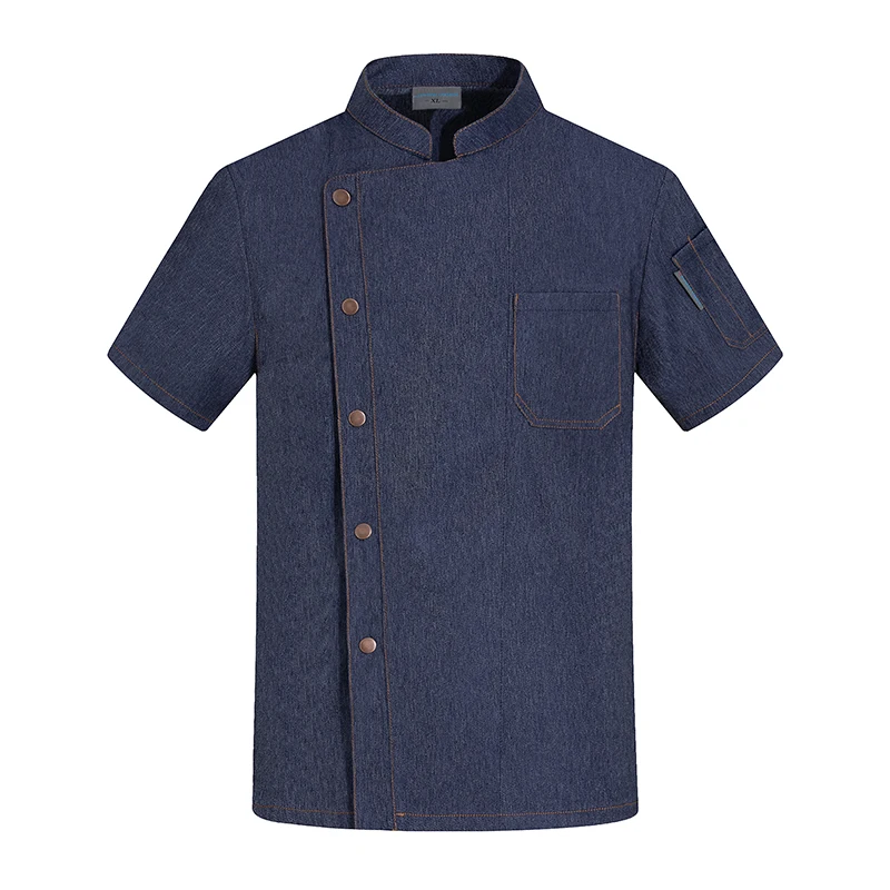 Chaqueta de cocinero para la espalda, diseño de malla transpirable, camisa de camarero de Catering, uniforme de Chef de panadería, ropa de camarero de cocina, Verano