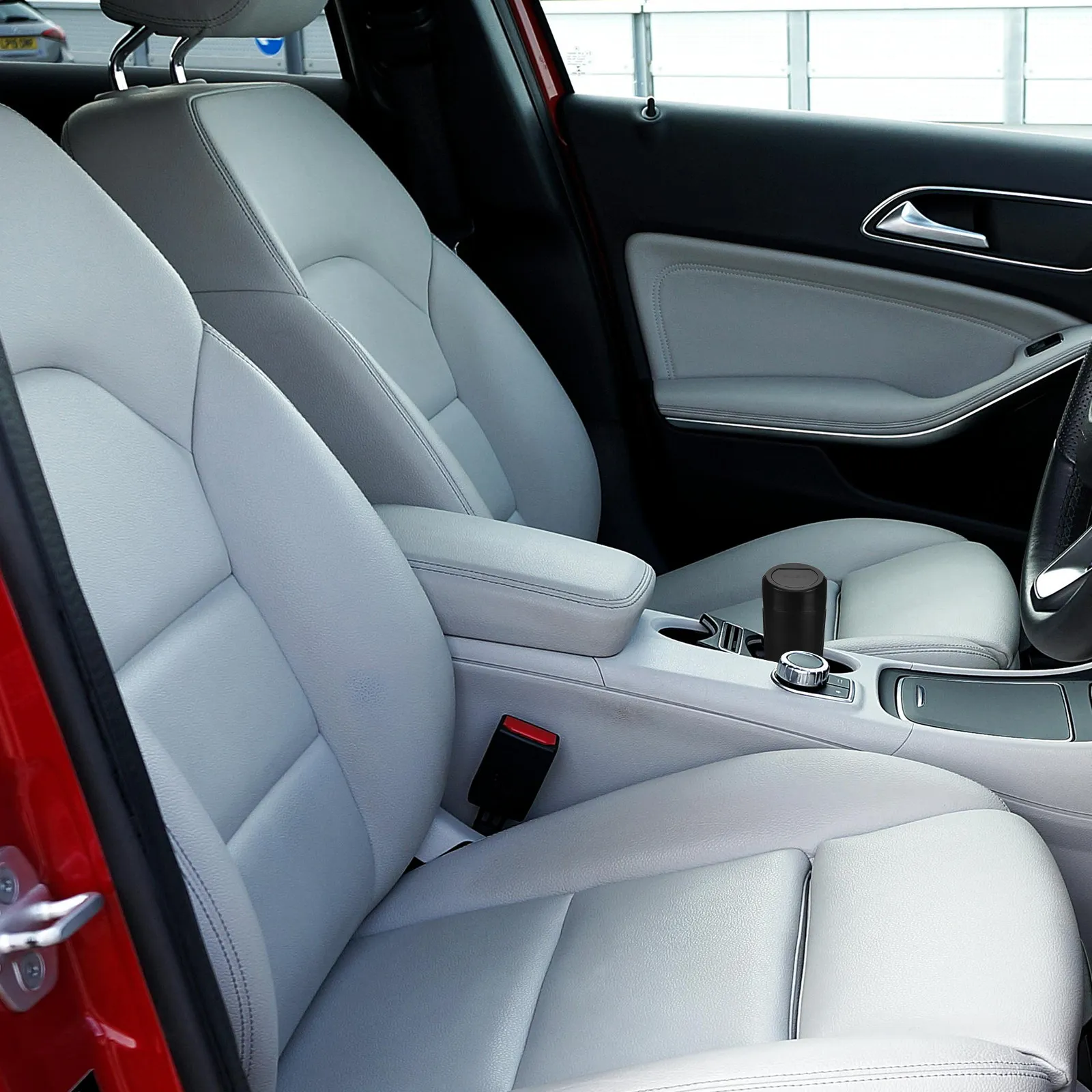 

Car Trash Can Black Portable Leakproof Lid Large Capacity Garbage Bin Vehicle Interior Storage Bucket Auto Rubbish Bin