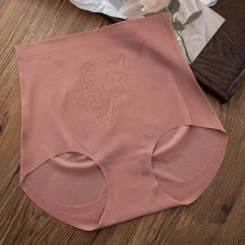 

High Waist Slimming Shapewear Chinese Style Solid Color Seamless Panties Women Thin Shapers Lingerie Butt Lifting Briefs
