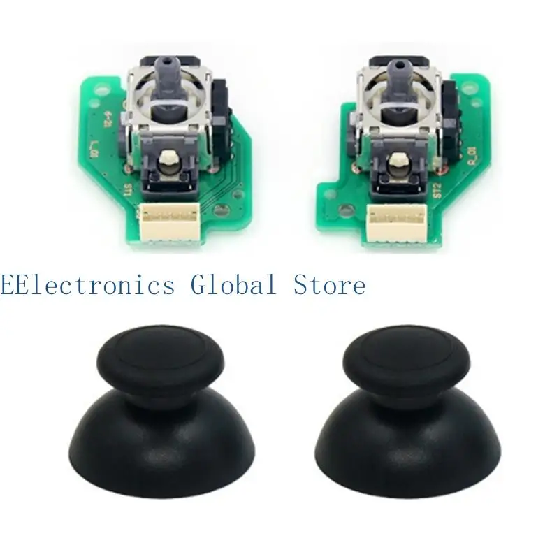 462B Replace Left & Right 3D Analog Joystick Module With Thumbstick Cap Set For Gamepad Controller Repair Part