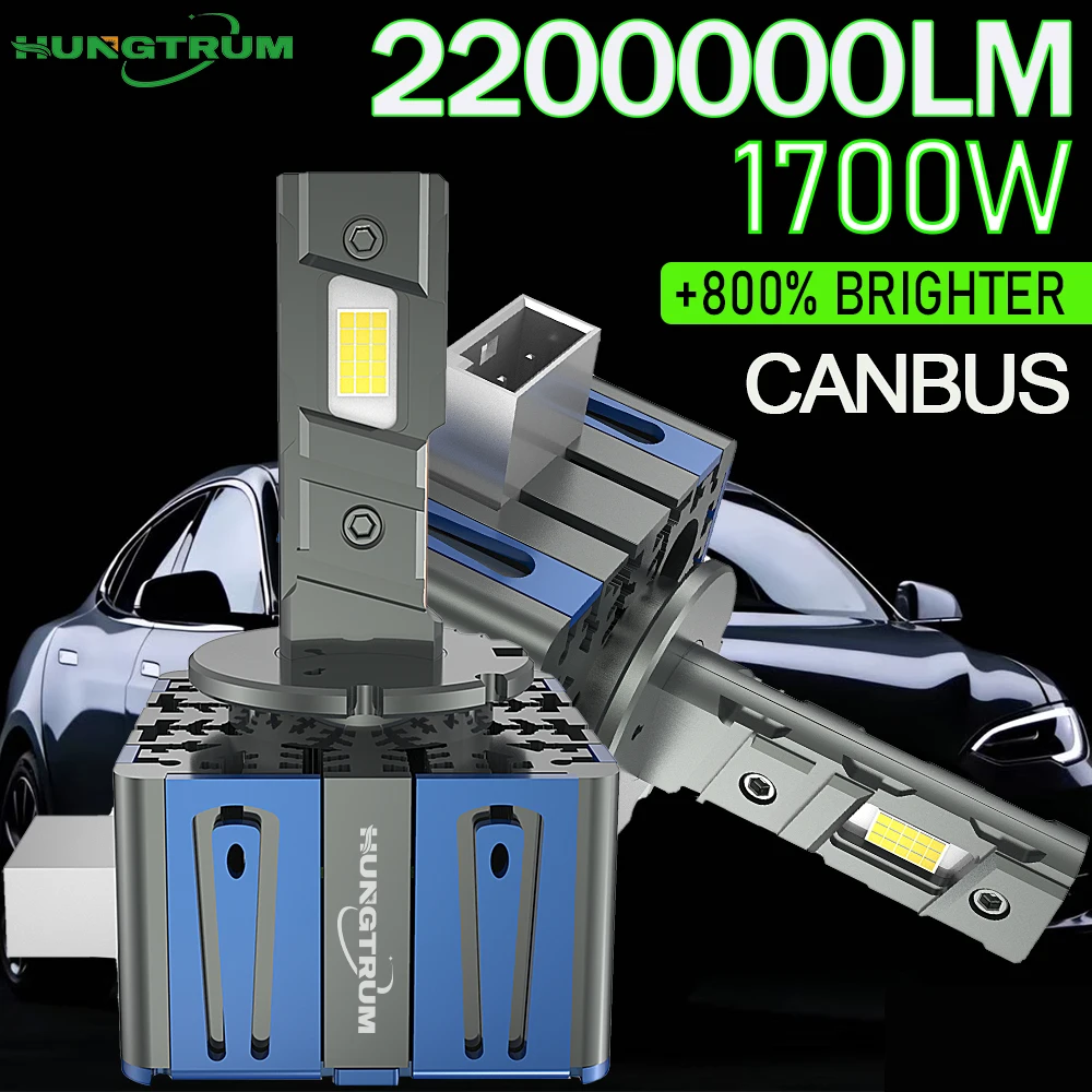 

Светодиодные лампы D1S D3S D2S CANBUS для фар, сверхъяркие, 2200000 лм, без ошибок, аналог ксеноновых ламп D4S D1R D3R D2R D8S, автомобильные лампы HID