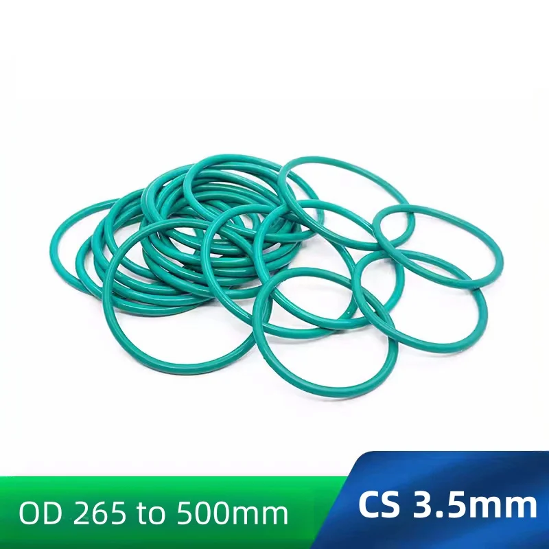 Özel FKM O-Ringler, CS 3,5 mm, 1 adet - Yağ, Yakıt ve Kimyasallara Dayanıklı Contalar, Endüstriyel Kullanım için Yüksek Sıcaklık Dayanıklı Contalar, Yeşil