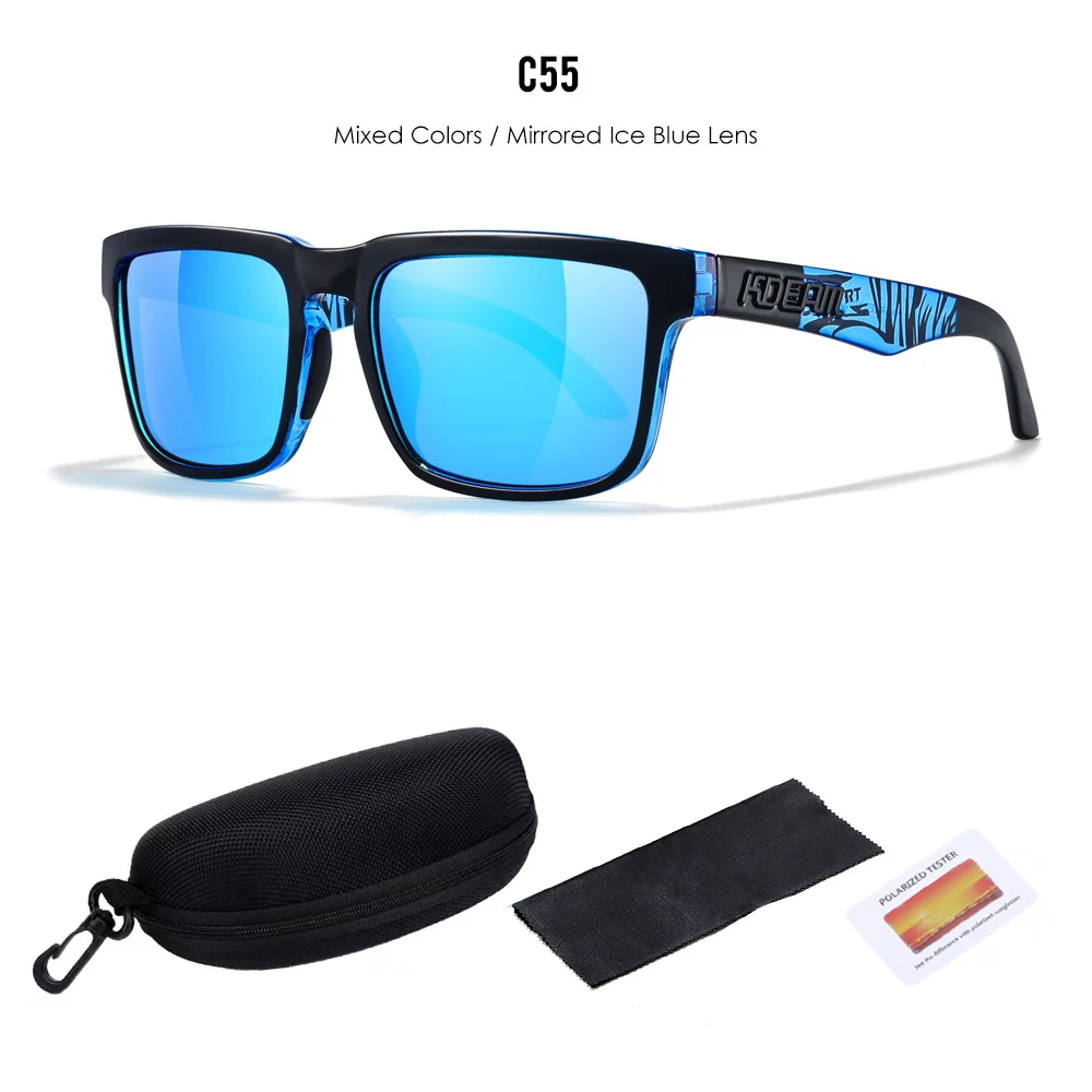 2025 Kdeam Polarisierte Sonnenbrille für Herren und Damen, Modische Unisex-Marke, Trendige Outdoor-Brille für Paare mit Roten Spiegelgläsern