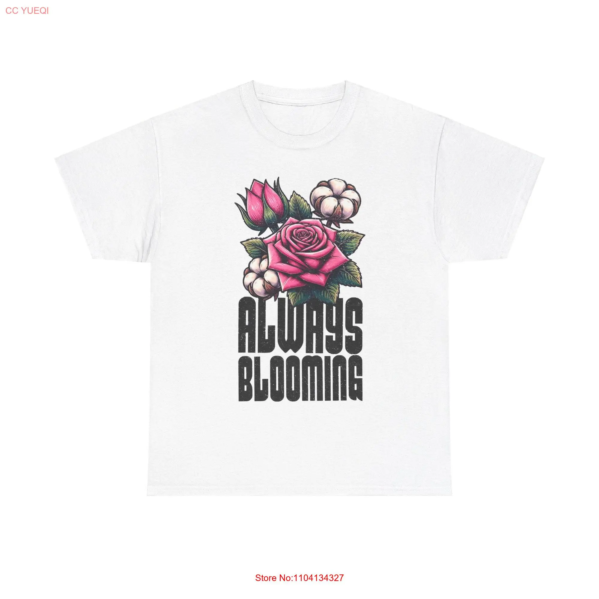 Always Blooming Floral T Shirt Masterpiece long or short sleeves