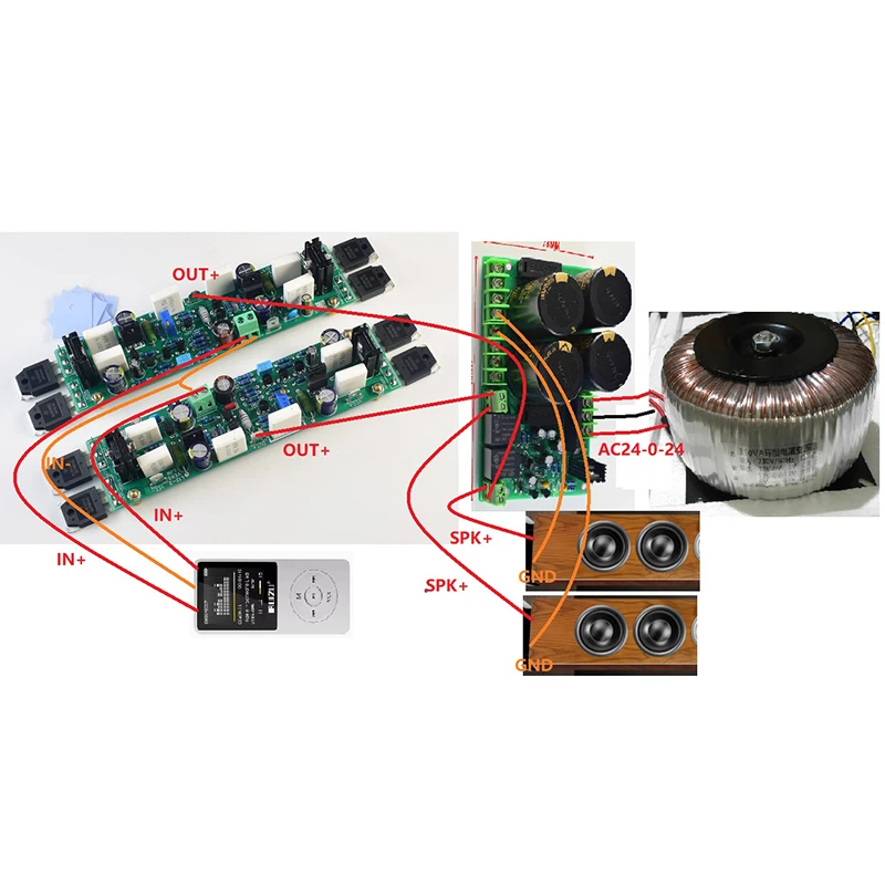 Kit de amplificador de potencia de piezas de Audio, 2 canales, distorsión ultrabaja, AMP clásico, DIY, tablero terminado, L12-2