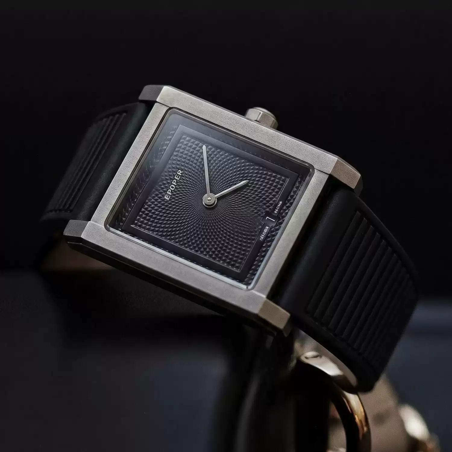 Square Dial Men Quartz Watch Minimalist Silicone Rubber Strap Wristwatch Vintage Simple Male Daily Casual Watch Gift For Him