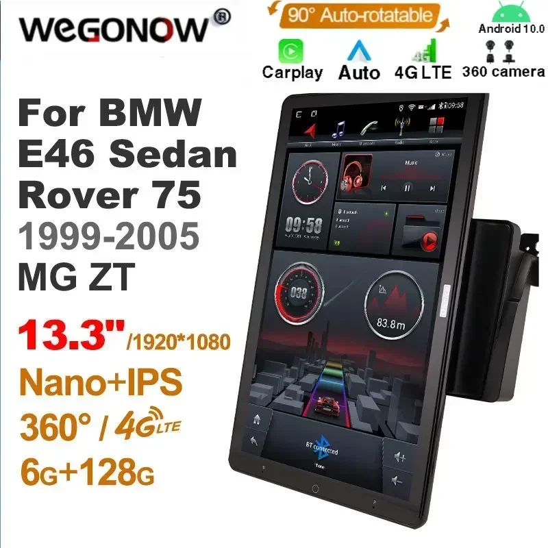 Android10.0 Ownice Car Radio Auto for BMW E46 Sedan Rover 75 1999-2005 MG ZT 13.3'' No DVD support  Quick Charge Nano 1920*1080