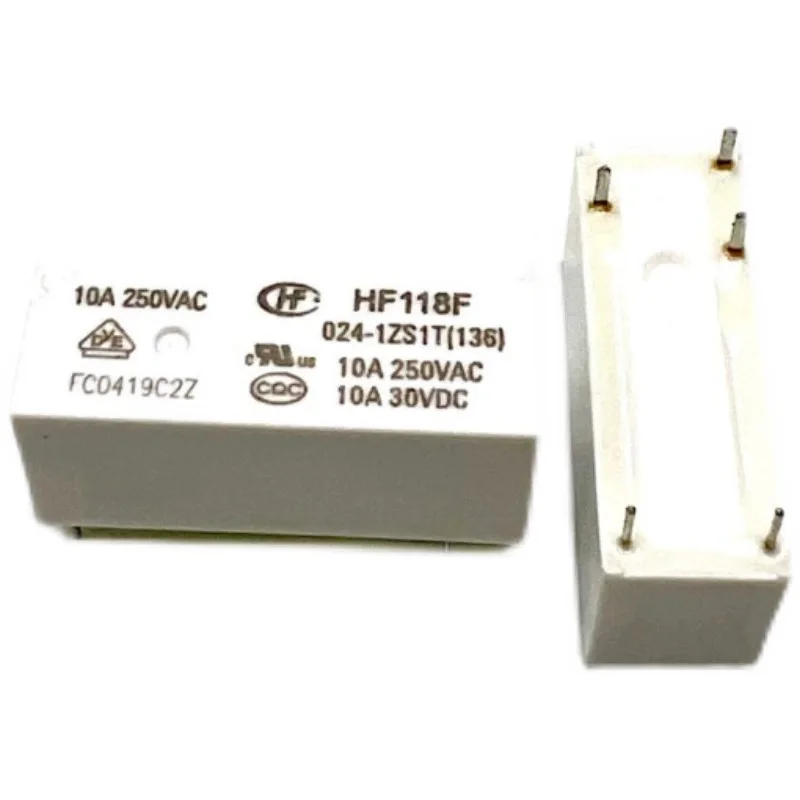 HF118F-024-1ZS1T 24VDC conversion 5-pin 10A Hongfa small high-power relay