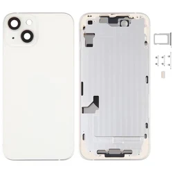 High Quality For iphone 14 Plus Housing Cover Battery Door Rear Chassis Middl Frame with Back Glass + SIM Tray + Side Key Parts