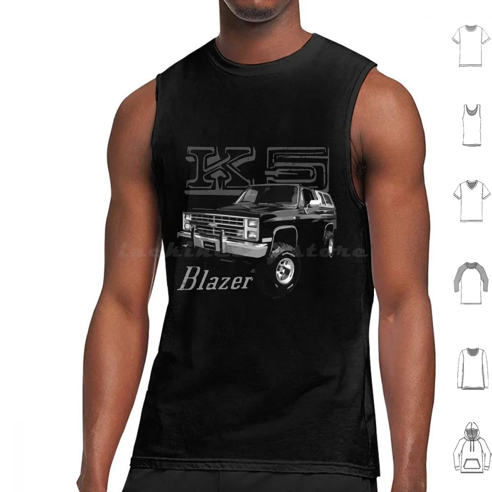 Retro Chevy K5 Blazer Tank Tops Print Cotton Antique Truck Vintage Truck Classic Truck American Chevy Retro Blazer