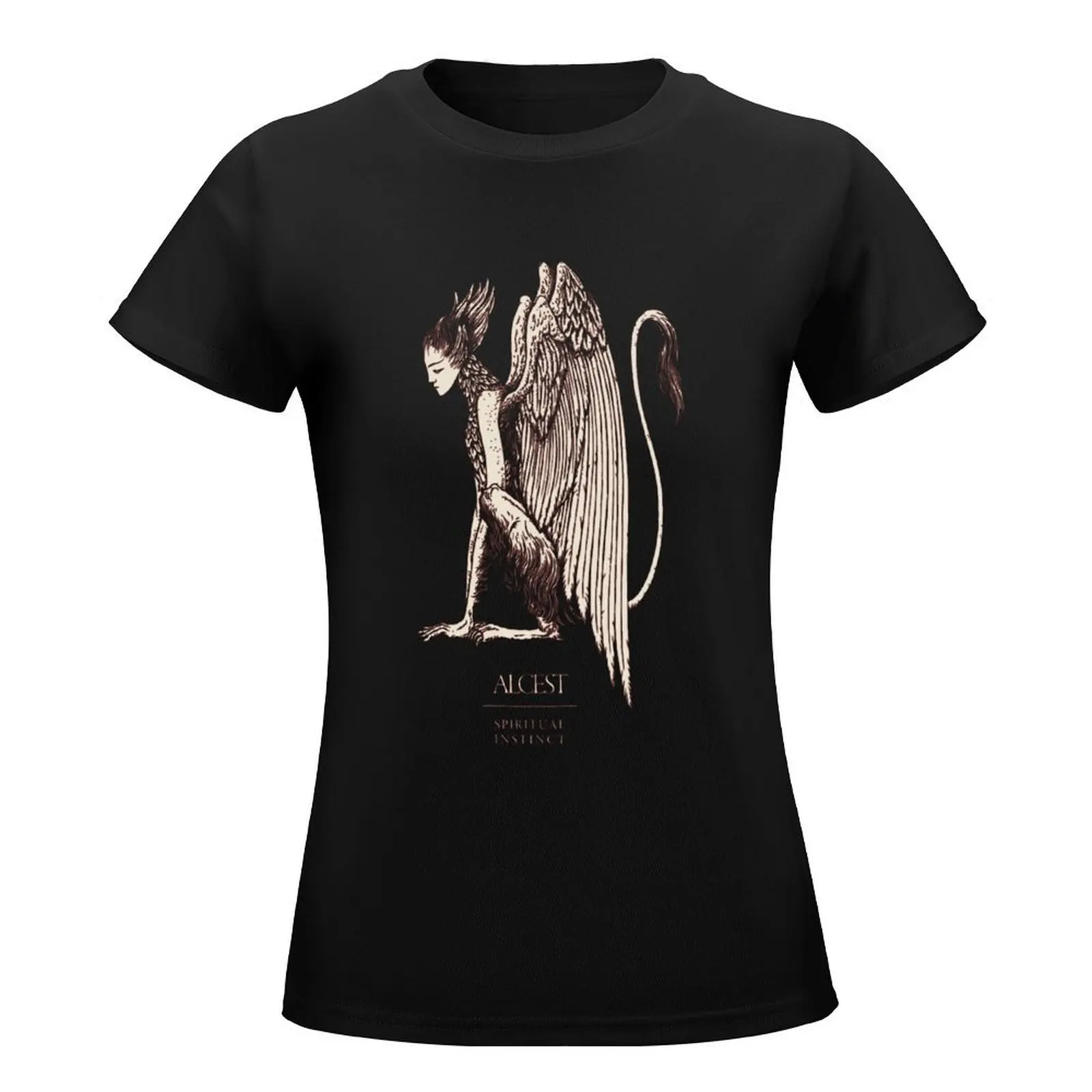 Alcest ist ein französisches post-schwarzes Metall!)(_) T-Shirt Anime Tops Neuauflage Anime Kleidung T-Shirts für Frauen Baumwolle