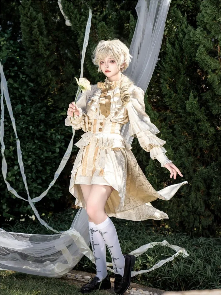 Elegante en modieuze overhemd-overall-jurkset