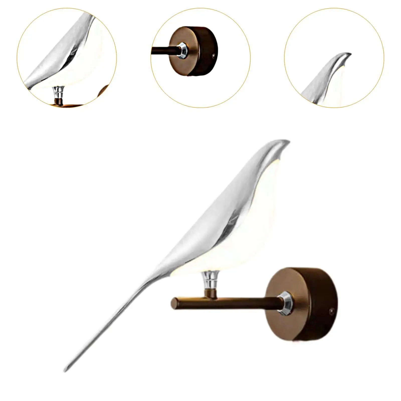 Lampade da parete a LED di lusso per applique da parete per uccelli per scale domestiche