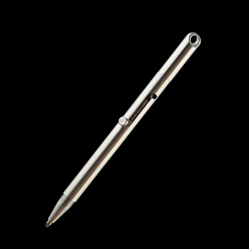 2 IN 1 MINI Ballpoint Pen Stainless Steel Eternal Pencil Erasable Pencil Portable Key Pendant Pocket Pen Emergency Writing