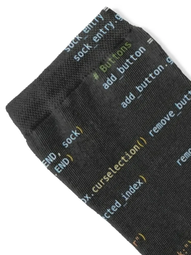 Python Program Code Dark Socks with print Men's Socks For Men Women's