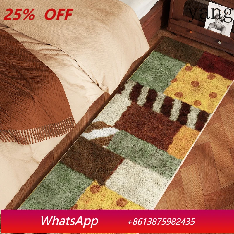 

LTT bedroom bedside blanket household non-slip floor mat imitation cashmere dirt-resistant living room coffee table sofa blanket