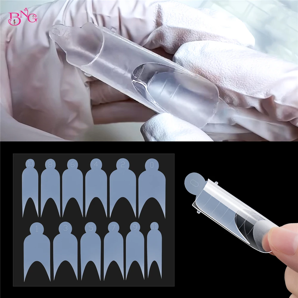 BNG 24 Stück Dual Forms French Silikon-Pads Form Schnell French Line Guides Nagelform Duet System Weiche Wiederverwendbare Aufkleber 9 Typen – Detail 3