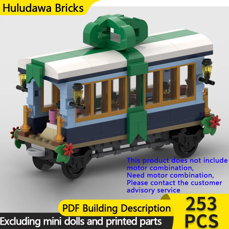 

Модель городской автомобиль MOC, строительные кирпичи, зимний экспресс-поезд, пассажирский автомобиль, модульная технология, детский праздничный подарок, сборный игрушечный костюм