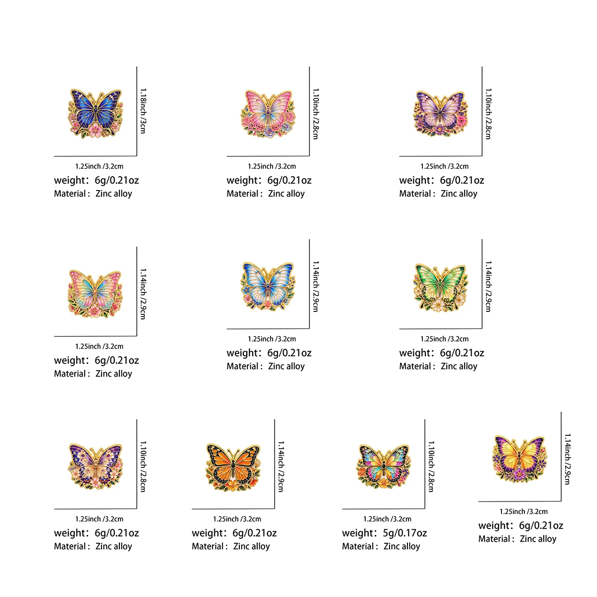 Przypinka emaliowana z motylem – Good Floral & Wedding Decor Supply Photos recenzja i cena