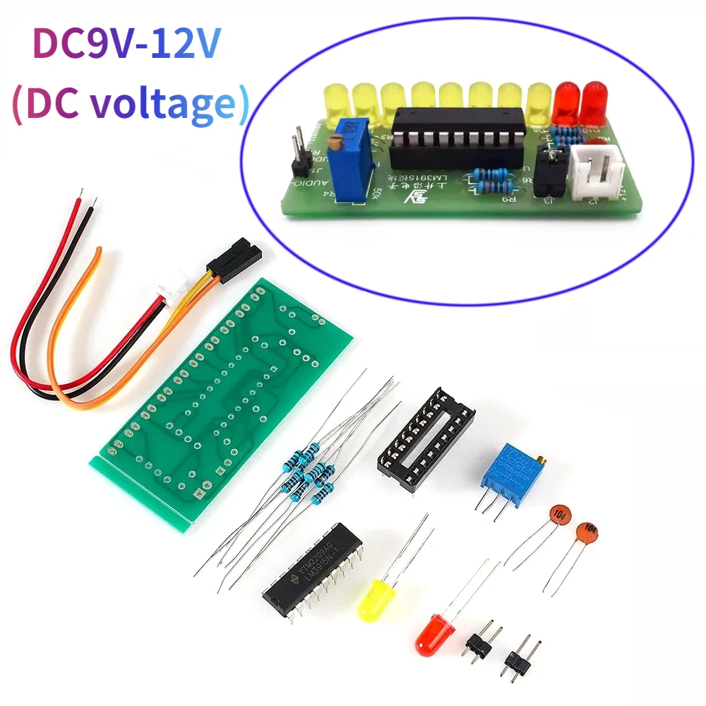 1 set LM3915 Soldering Training Kit 10-Segment Audio Level Indicator Level Indicator Kit/Kits Diy Electronic Kit