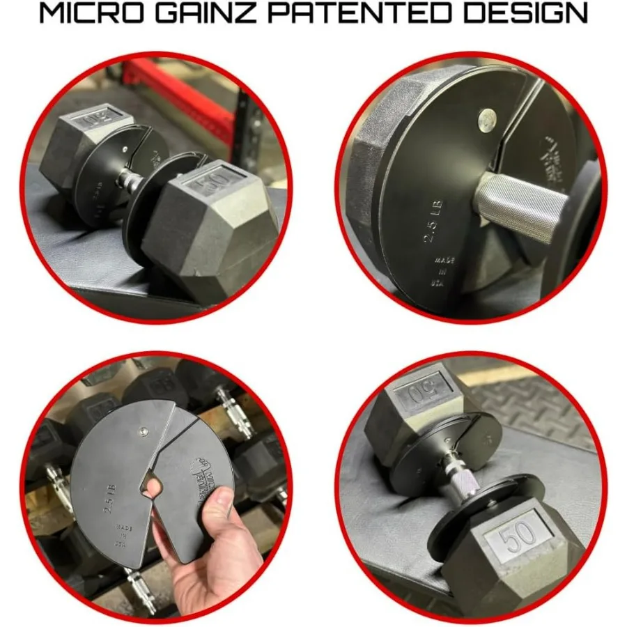 لوحة وزن Micro Gainz Dumbbell كسور 2.5 رطل مثالية للتحميل الصغير في تدريب القوة وتمارين المقاومة 2 فطيرة #5