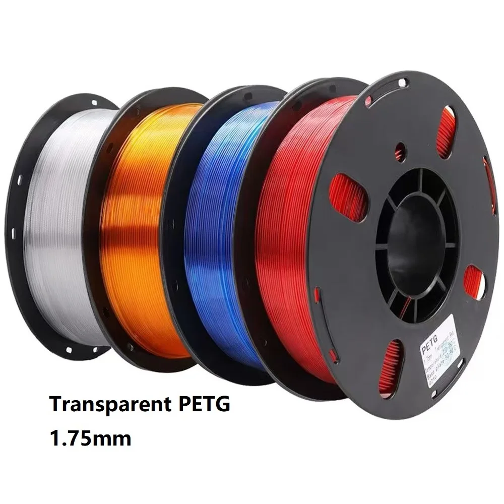 

Прозрачная нить PETG 1,75 мм, 1 кг, 500 г, 250 г, материал для 3D-принтера, сублимационная прозрачная нить PETG, полупрозрачная синяя, зеленая, красная