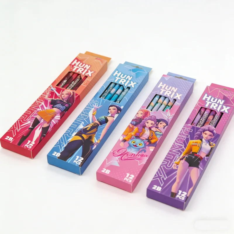 أقلام رصاص Kpop Demon Hunters liede مكونة من 12 قطعة من أقلام الرصاص الكرتونية عالية الطراز للأطفال 2B غير سامة #2