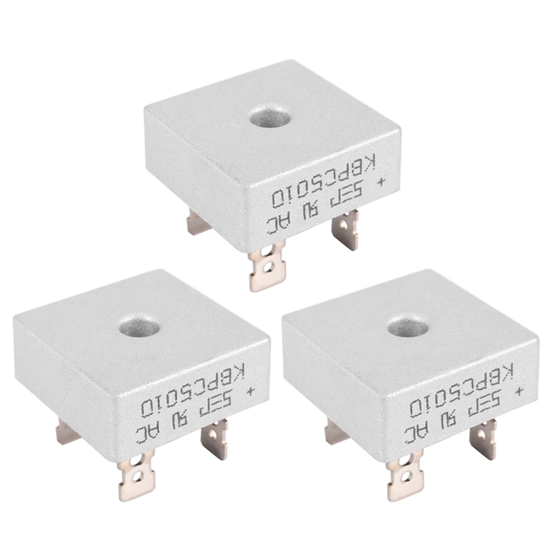 

3X Single Phase Diode Bridge Rectifier 50A 1000V KBPC5010 New