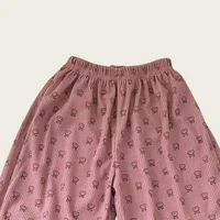 Autumn Korean Style Harem Pants Floral Polka Dot Elastic Waist Corduroy Pants For Boys Girls Casual Children Trousers 5