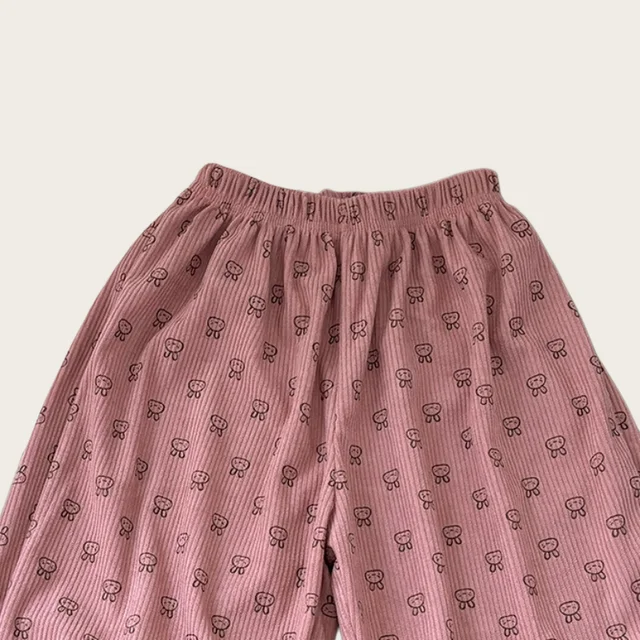 Autumn Korean Style Harem Pants Floral Polka Dot Elastic Waist Corduroy Pants For Boys Girls Casual Children Trousers 5