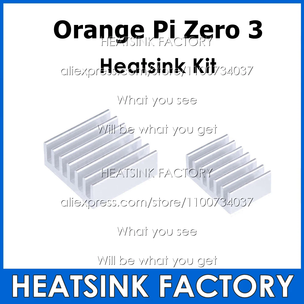 Factory 10pcs DIY All Aluminum Heatsink Kit Set With Thermal Adhesive Tape Heat Sinks Apply for Orange Pi Zero 3