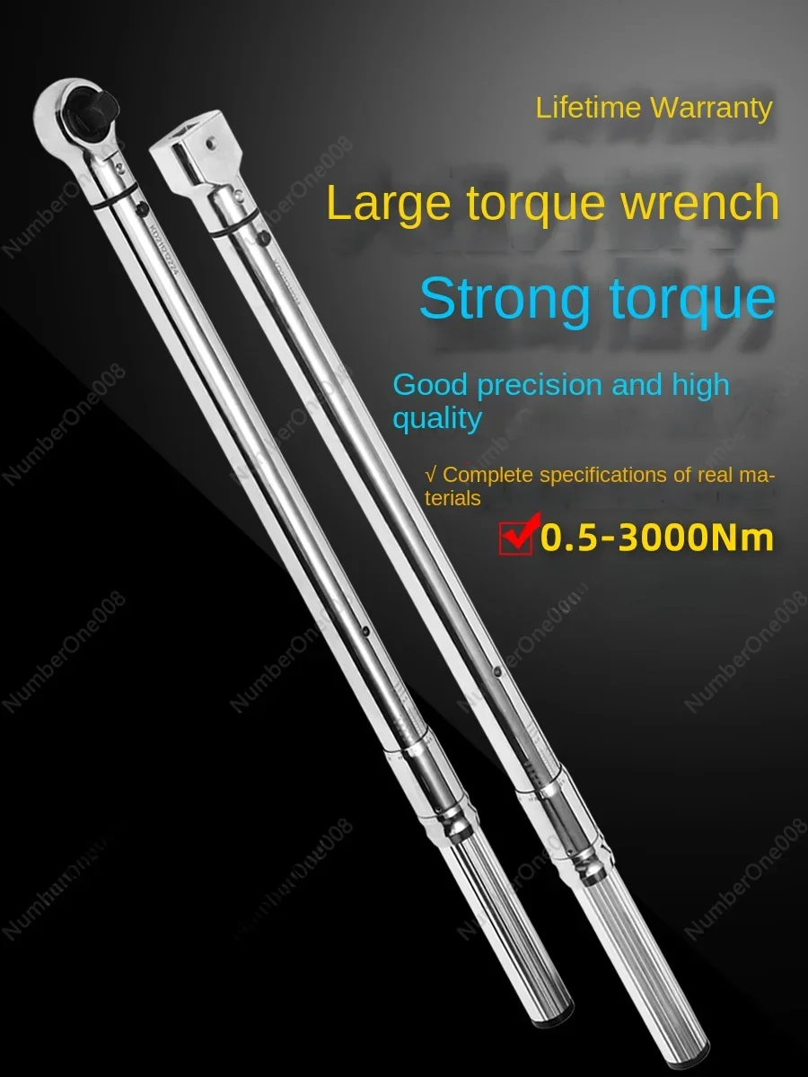 Preset Large Torque Wrench Adjustable High Precision Auto Repair Fast Ratchet Torque Sleeve Heavy Duty KG Torque