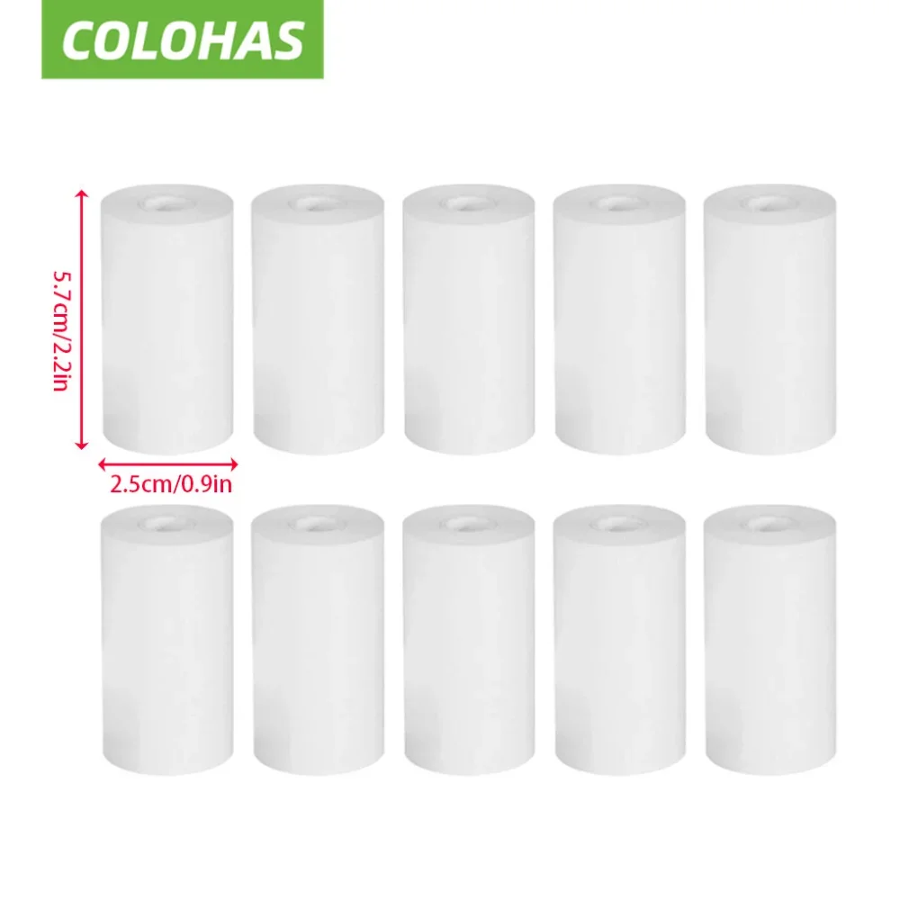 10Rolls 57x25 MM Thermal Paper White Children Camera Instant Print Kids Camera Printing Paper Replacement Accessories Parts