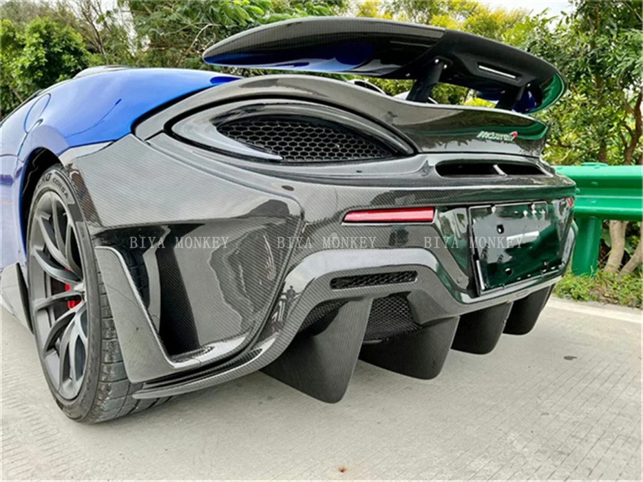 High quality genuine carbon fiber McLaren 540C 570S 570GT modified and upgraded 600LT style rear bumper body kit accessories