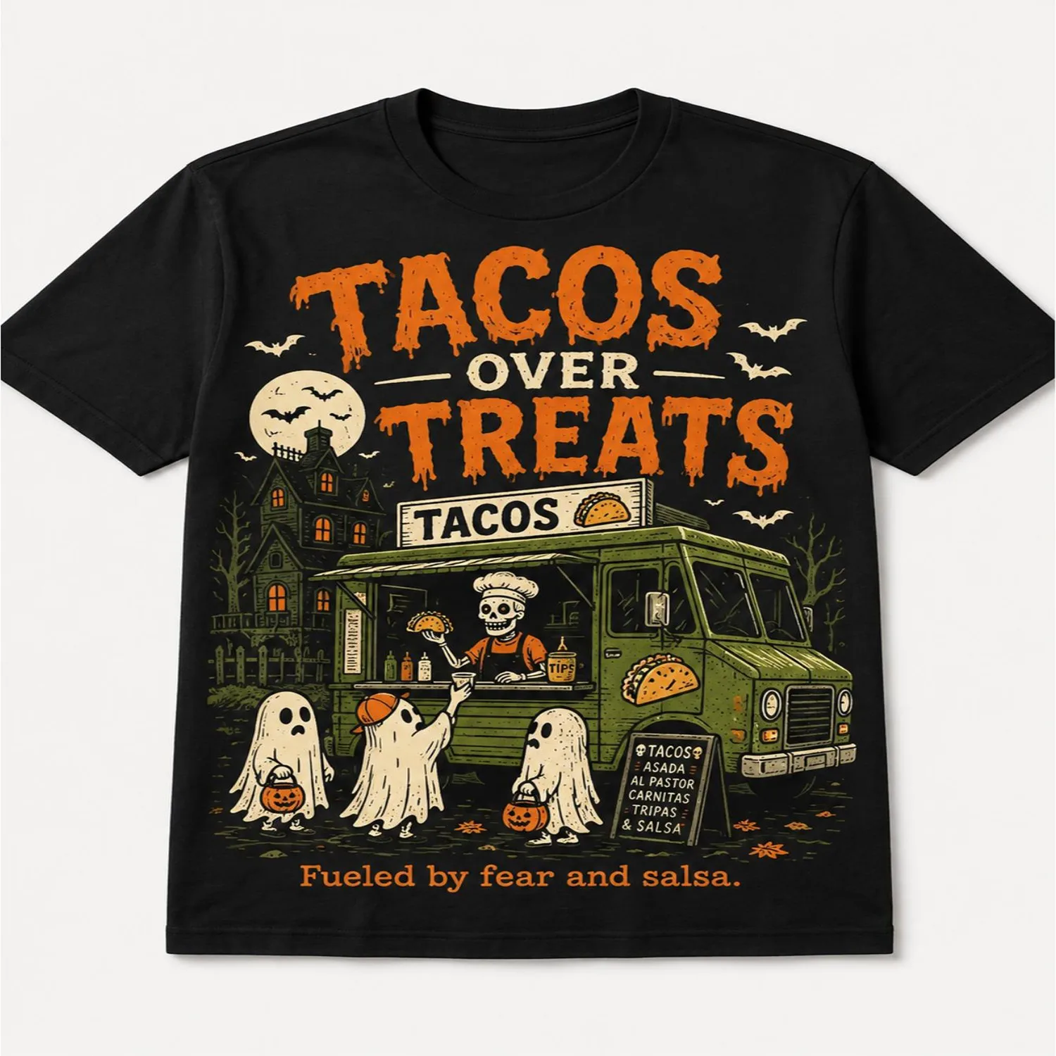 Men' Retro Tacos Treats Truck Graphic T-Shirt - Funny Short Sleeve Crewneck Cotton Top with H-Fit, Casual Casual Attire Suitable for Seasons, Machine Washable Gift Apparel for (Halloween, Holida Casual T-shirt, Minimalist Tee,