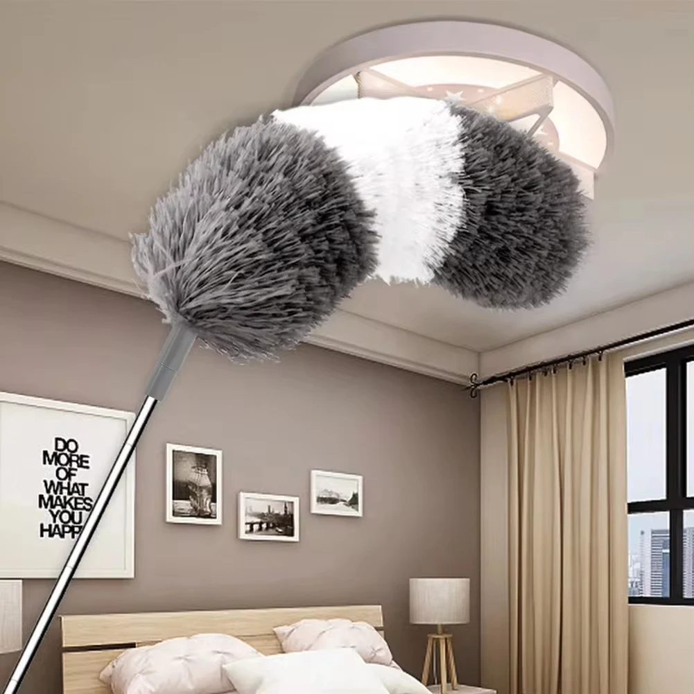 New Microfiber Duster Extendable Duster Cleaner Brush Telescopic Ceiling Microfiber Brushes Bendable Dust Cleaning image 5