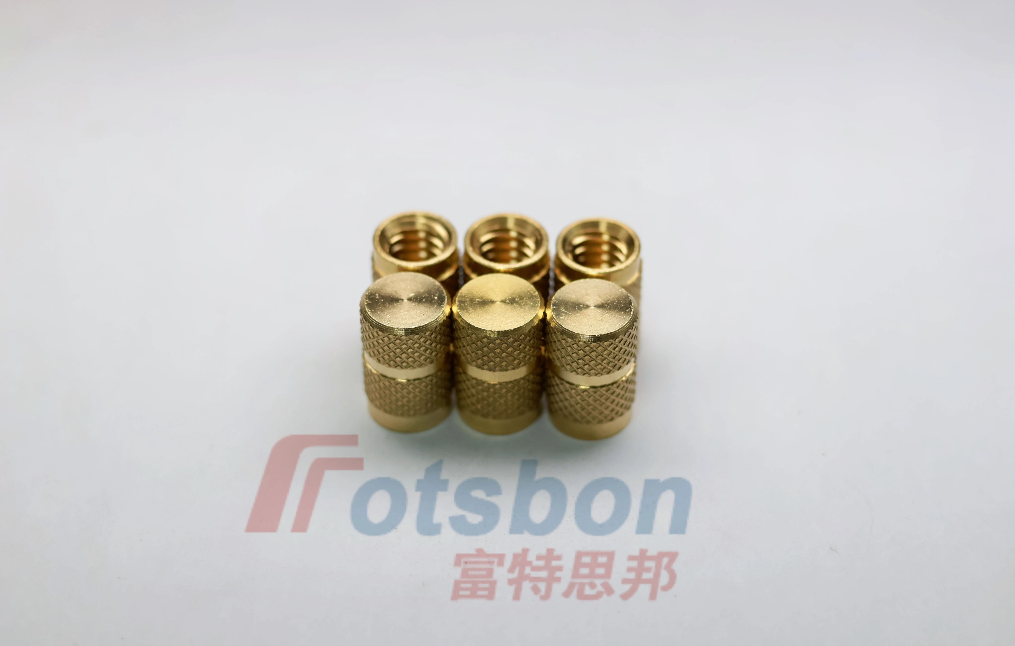 

IBB/IBC/IBA-M6-4/6/8/10/12 Molded-In Threaded Inserts Blind Brass Knurled Nuts Injection Hot Melt Copper