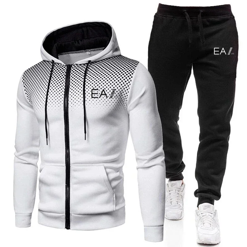 

2024 New Spring and Autumn Men's Sets Hoodies+Pants Harajuku Sport Suits Casual Sweatshirts Tracksuit Brand Sportswear 2-Piece