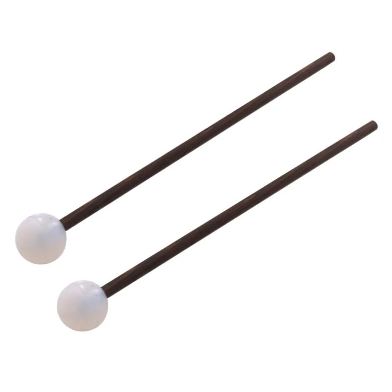1pair Steel Longue Drum Malmets Drumsticks Rubber Percussion Malmets Strick