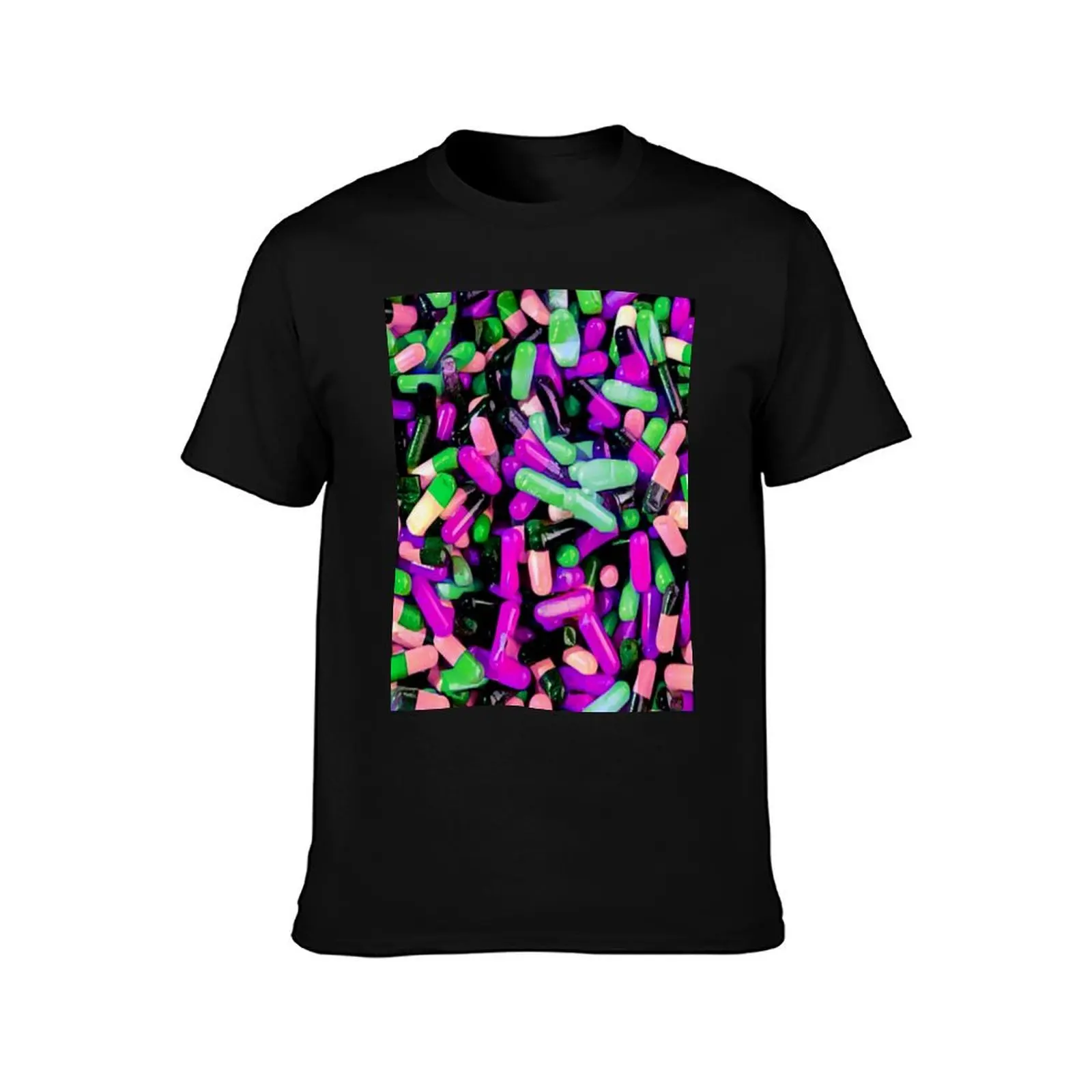 Trippy Psychedelic pills repeated pattern gift idea for nurse T-Shirt Vintage Style Printed Top T-Shirt
