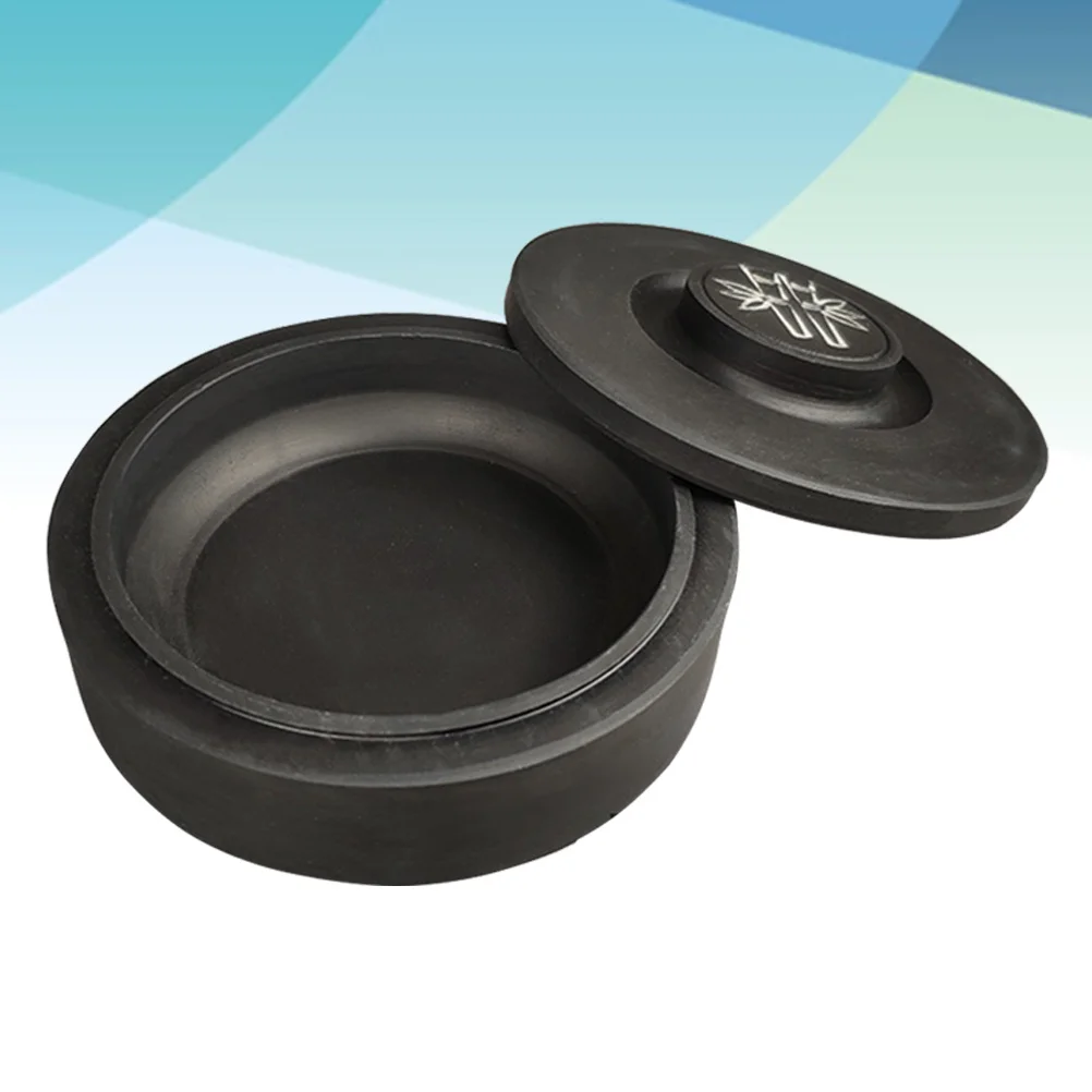 

1Pcs Black Inkstone Round Chinese Traditional Calligraphy Tool Ink Grinding Stone Painting Accessory Cover Lid